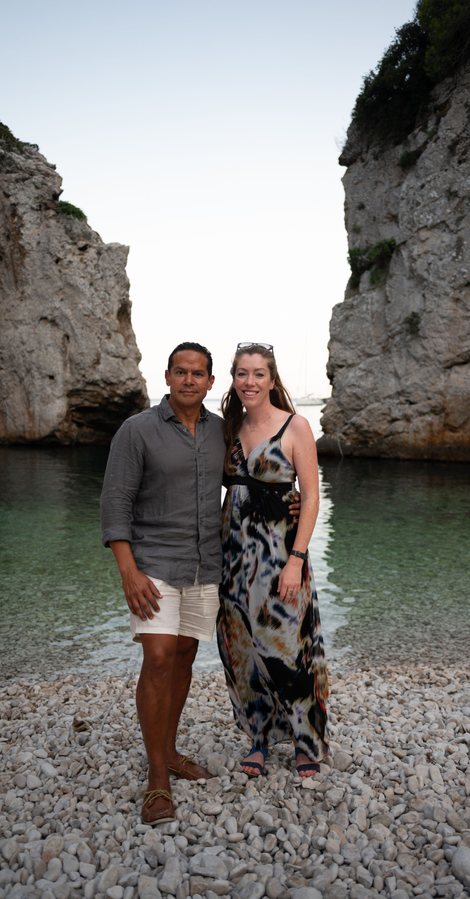 Janine and Omar on the beach